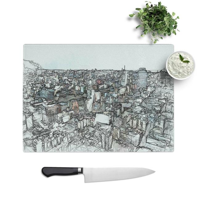 Tempered Glass Buenos Aires Skyline in Argentina Chopping Board East Urban Home Size: 28.5 cm W x 20 cm L on Productcaster.