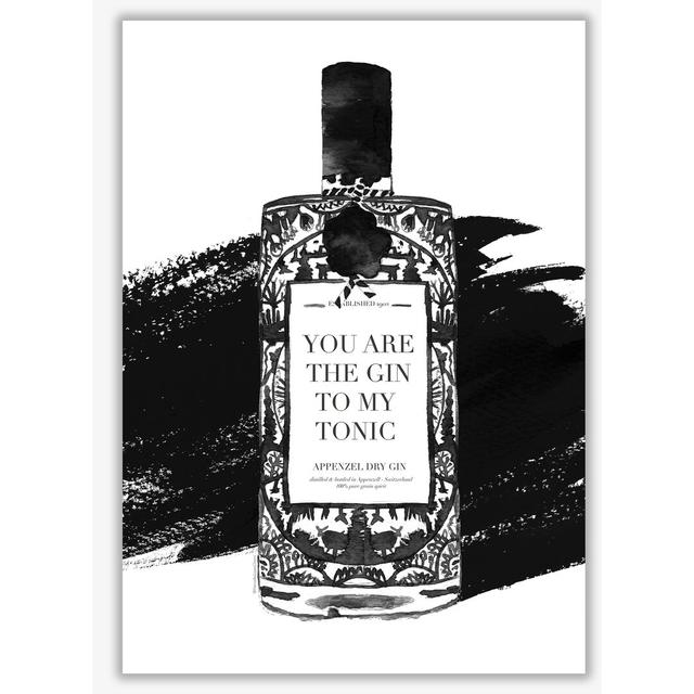 Gin to My Tonic by Mercedes Lopes Charo - Graphic Art Print on Paper East Urban Home Frame Options: No Frame, Size: 59.4cm H x 42cm W x 4cm D on Productcaster.