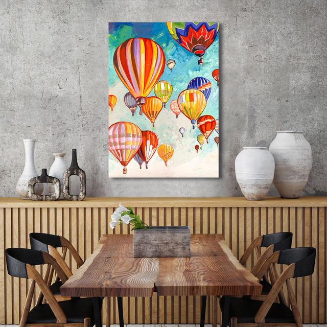 "Hot-Air Balloons Dance (Detail)" By Luigi Florio Rosalind Wheeler Size: 70cm H x 50cm W x 4cm D on Productcaster.