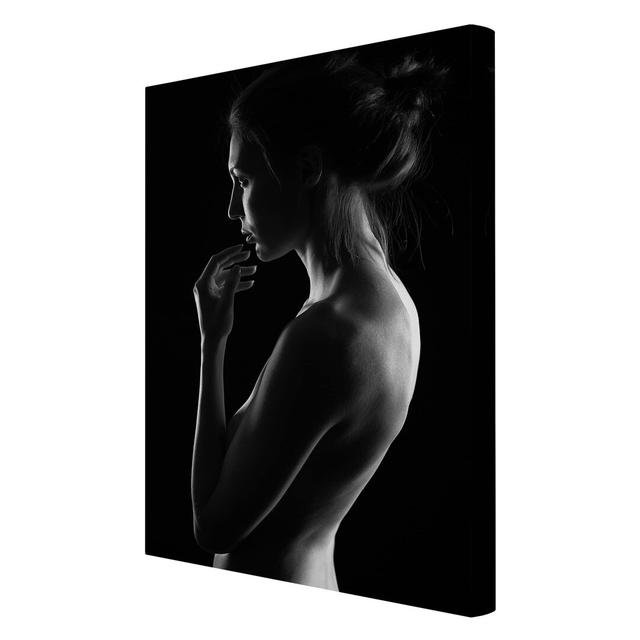 Thoughtful Woman - Wrapped Canvas Graphic Art East Urban Home Size: 60cm L x 40cm W on Productcaster.