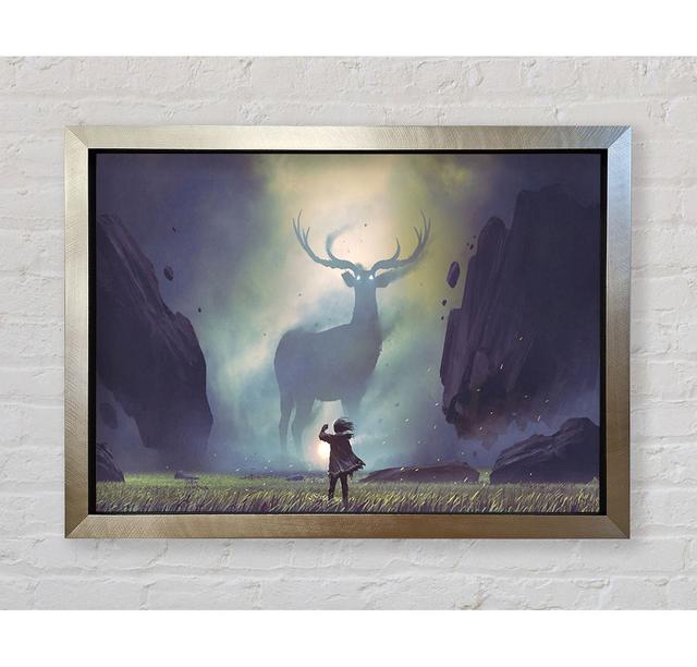 The Giant Stag - Single Picture Frame Art Prints Union Rustic Size: 59.7cm H x 84.1cm W on Productcaster.