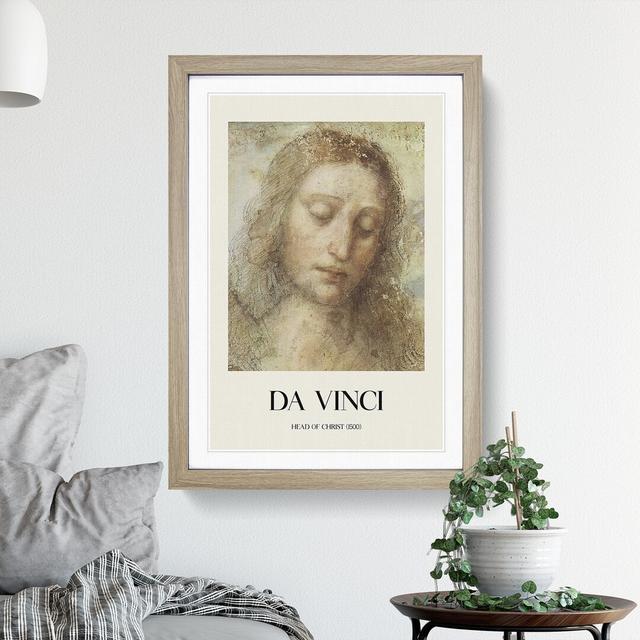 Head of Christ by Leonardo Da Vinci - Picture Frame Painting East Urban Home Size: 65cm H x 48cm W x 2cm D, Frame Option: Oak Framed on Productcaster.