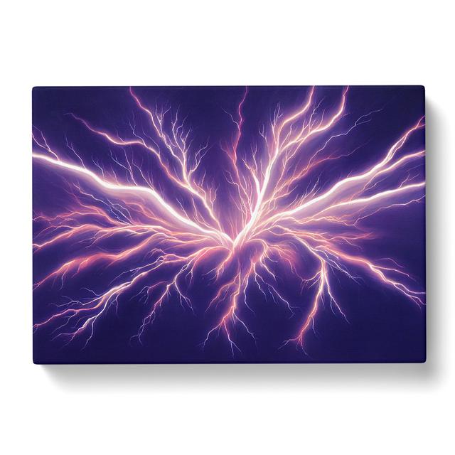 Tremendous Lightning Bolt - Wrapped Canvas Graphic Art Metro Lane Size: 35cm H x 50cm W x 3cm D on Productcaster.