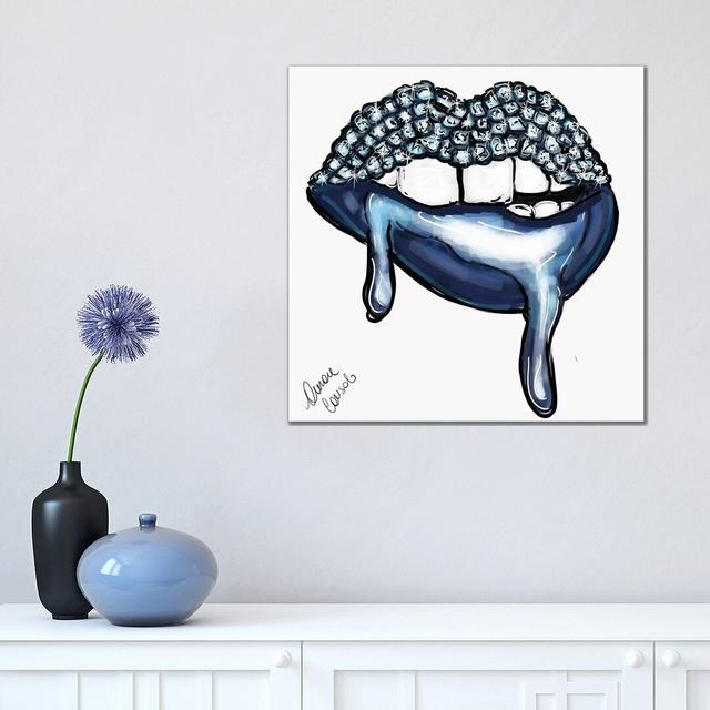 Dripping Blue by AtelierConsolo - Graphic Art Print on Canvas Fairmont Park Format: Wrapped Canvas, Size: 45.72cm H x 45.72cm W x 3.81cm D on Productcaster.