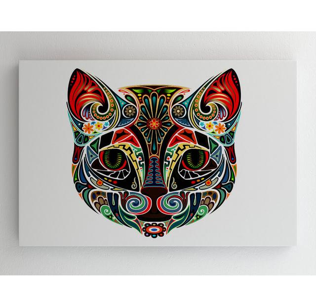 Indische Katze - Druck auf Leinwand ohne Rahmen BohoLiving Größe: 78,7 cm H x 121,7 cm B on Productcaster.