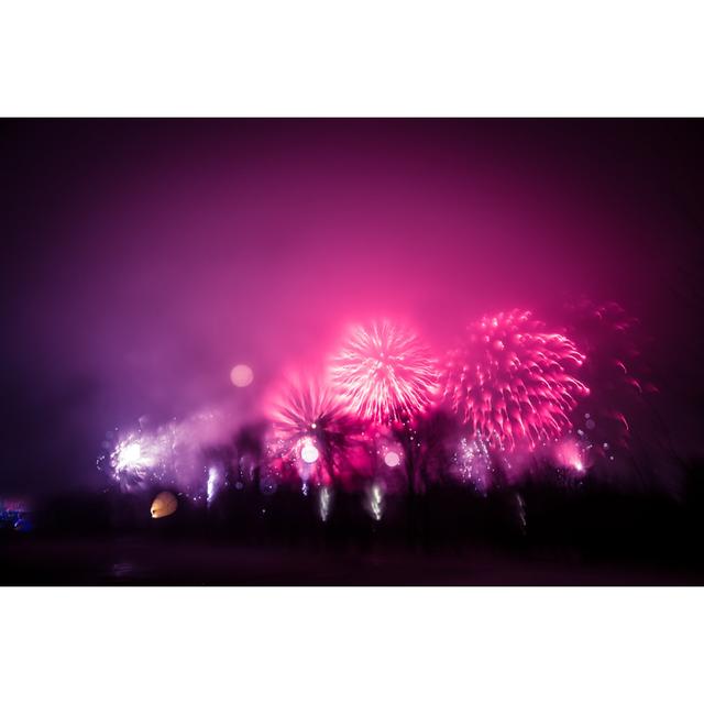 Fireworks Above the River by Dace Znotina - Wrapped Canvas Photograph 17 Stories Size: 30cm H x 46cm W on Productcaster.