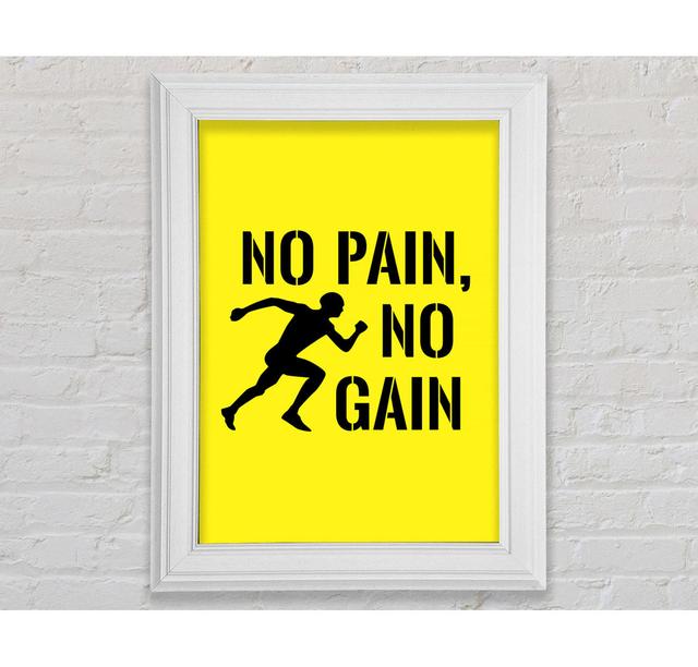 No Pain No Gain 3 Happy Larry Größe: 118,9 cm H x 84,1 cm B x 8 cm T, Format: Antikes Gold gerahmtes Papier on Productcaster.