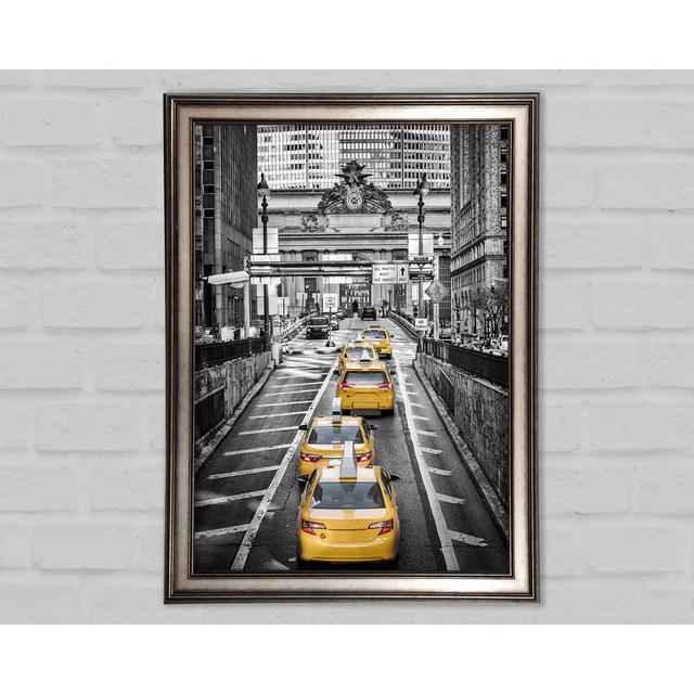 Yellow Cab Line Up - Single Picture Frame Art Prints Brayden Studio Size: 42cm H x 29.7cm W x 1.5cm D on Productcaster.