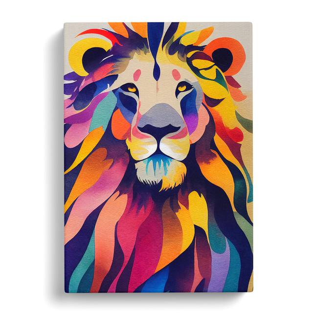 Watercolour Lion Vol.3 - Wrapped Canvas Graphic Art Latitude Vive Size: 60cm H x 40cm W x 3cm D on Productcaster.