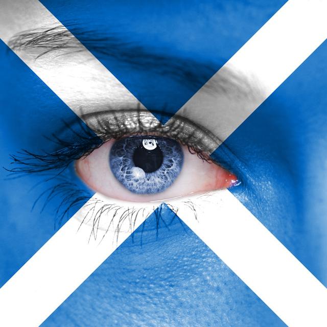 Charlette Scotland Flag by Kwasny221 - Wrapped Canvas Print Latitude Run Size: 91cm H x 91cm W x 3.8cm D on Productcaster.