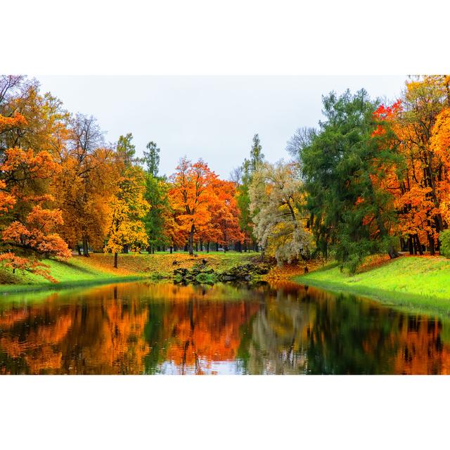 Latasha City Park In Autumn - Wrapped Canvas Print Alpen Home Size: 51cm H x 76cm W x 3.8cm D on Productcaster.