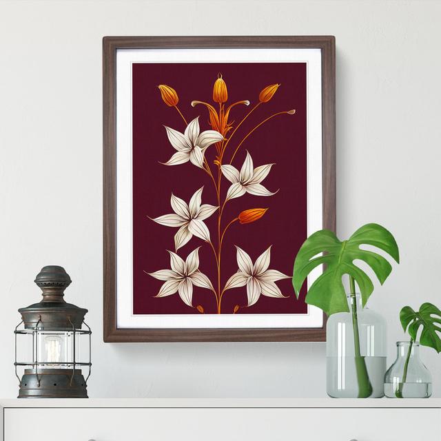 Flawless Flowers - Picture Frame Graphic Art Marlow Home Co. Frame Colour: Walnut, Size: 46cm H x 34cm W x 2cm D on Productcaster.