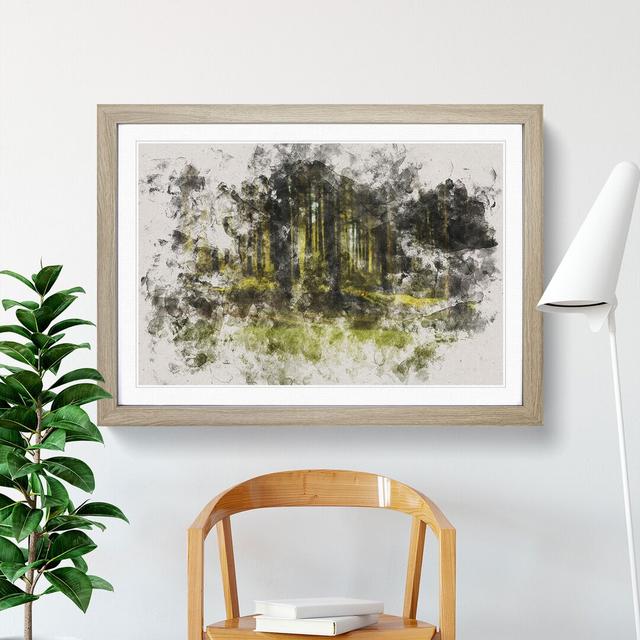 Green Forest Vol.4 - Picture Frame Graphic Art East Urban Home Frame Option: Oak Framed, Size: 36cm H x 48cm W x 2cm D on Productcaster.