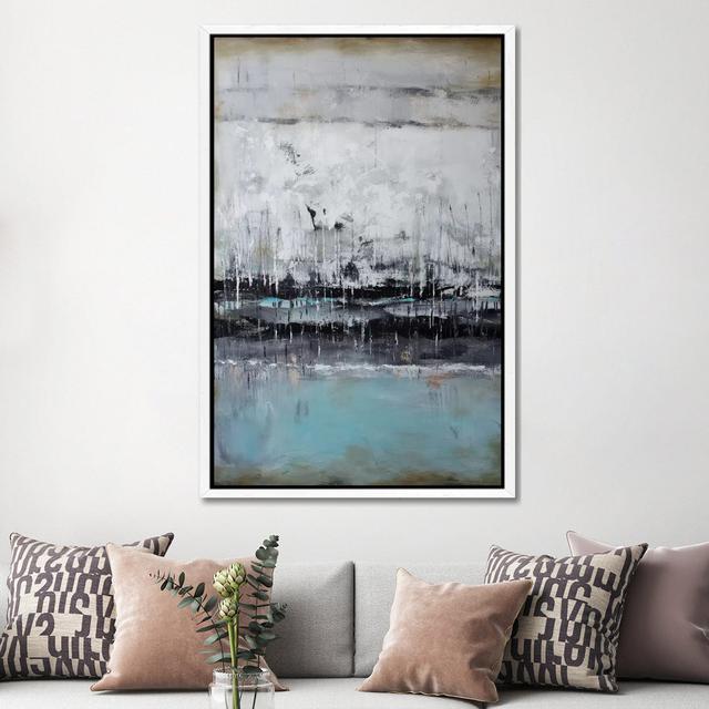 Abstract Seascape XII by Radiana Christova - Gallery-Wrapped Canvas Giclée on Canvas Metro Lane Format: White Framed, Size: 152.4cm H x 101.6cm W x 3. on Productcaster.