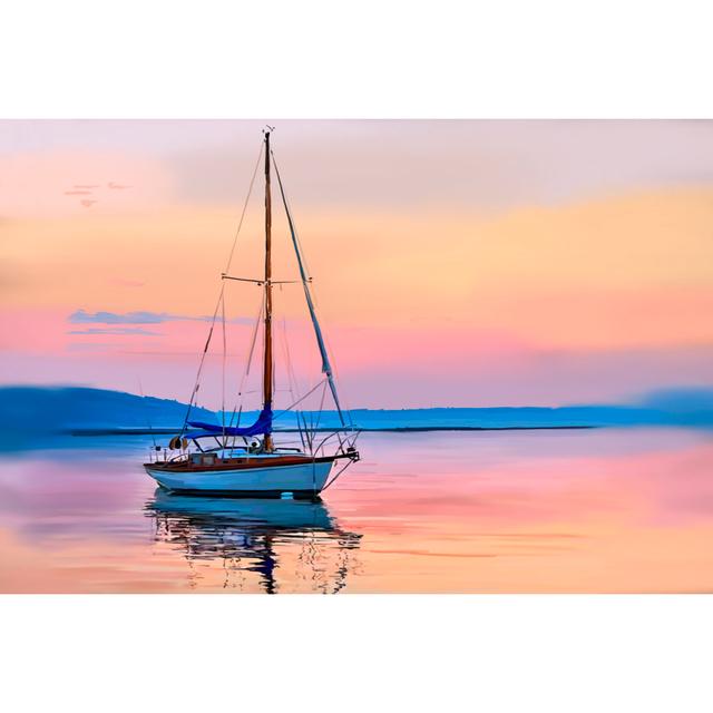 Sailing Portrait I by Emily Kalina - Wrapped Canvas Painting Longshore Tides Size: 51cm H x 76cm W x 3.8cm D on Productcaster.