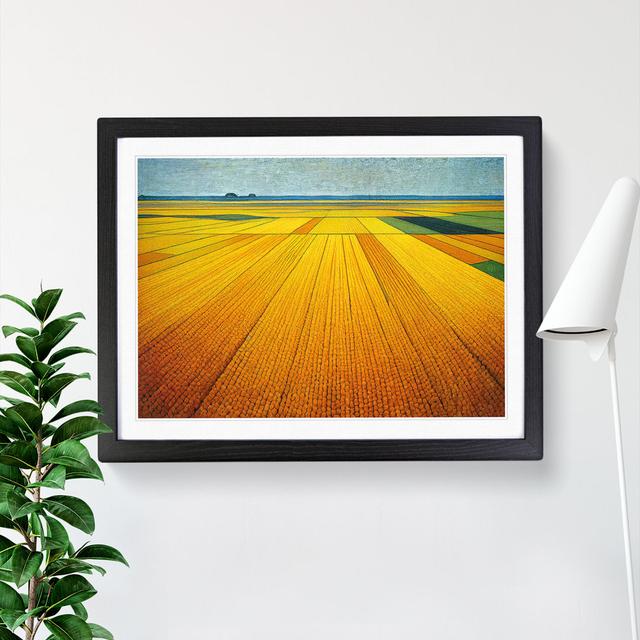 XH1022-9676X Virtuous Wheat Field - Single Picture Frame Print Brambly Cottage Frame Colour: Black, Size: 34cm H x 46cm W on Productcaster.