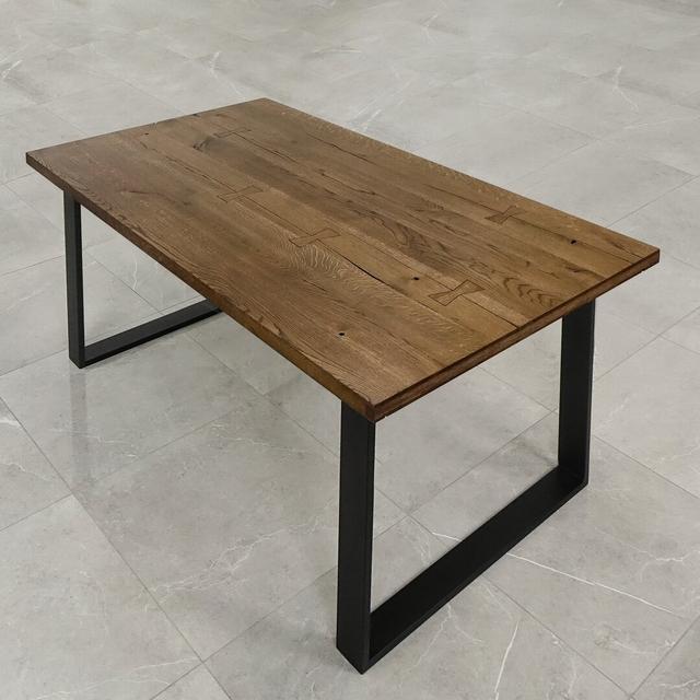 Herschel Solid Oak Dining Table Alpen Home Size: H75 x L160 x W80cm, Table Top Colour: Brown on Productcaster.