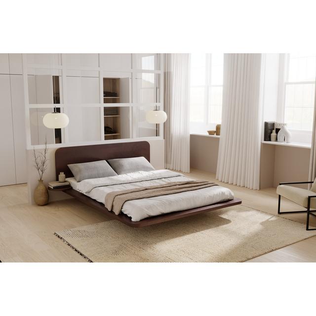 Iyanna Bed Mikado Living Size: European Kingsize (160 x 200 cm), Colour: Natural Varnish on Productcaster.