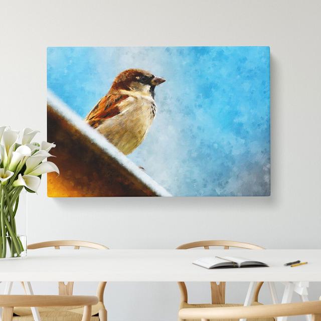 Sparrow Bird Vol.2 - Wrapped Canvas Print East Urban Home Size: 35cm H x 50cm W x 3cm D on Productcaster.