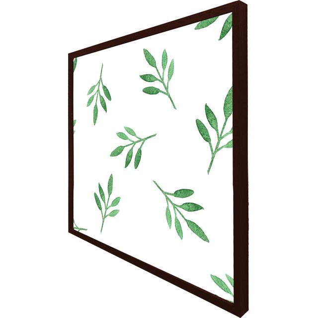 Grimaud Green Leaf - Single Picture Frame Print Brambly Cottage Format: Brown Framed, Size: 51cm H x 51cm W x 4cm D on Productcaster.