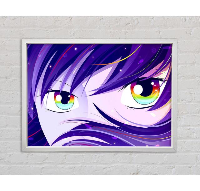 Anime Rainbow Eyes - Einzelne Bilderrahmen Kunstdrucke auf Leinwand Bright Star Größe: 100 cm H x 141,4 cm B x 3,3 cm T on Productcaster.