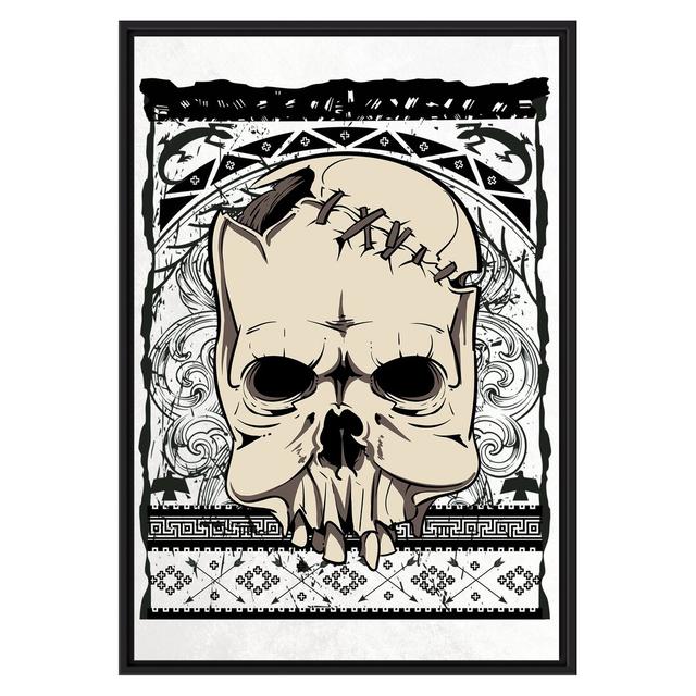 Gerahmtes Wandbild Native skull white East Urban Home Größe: 100 cm H x 70 cm B on Productcaster.