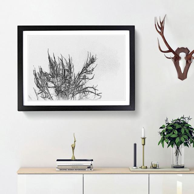 Birds in the Trees in Abstract - Picture Frame Graphic Art Print East Urban Home Frame Option: Black Framed, Size: 27cm H x 36cm W x 2cm D on Productcaster.