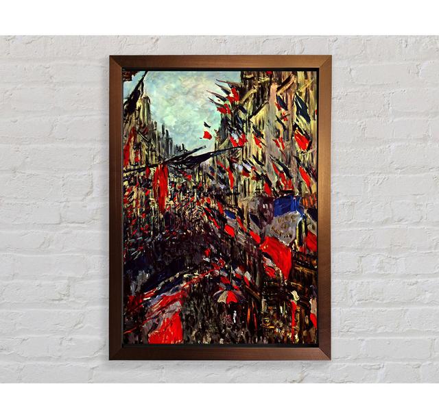 Rue Staint Denis At The National Holiday by Claude Monet - Single Picture Frame Art Prints Rosalind Wheeler Size: 141.4cm H x 100cm W x 3.4cm D on Productcaster.