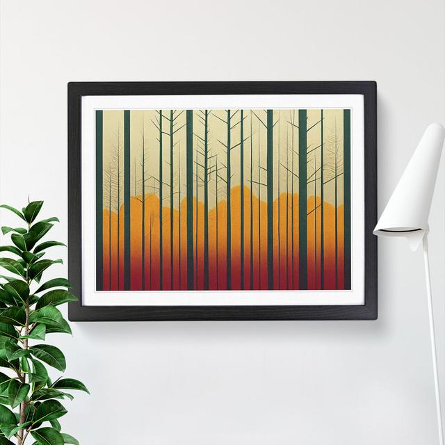 Forest Deco Vol.1 Abstract - Picture Frame Graphic Art Alpen Home Size: 25cm H x 34cm W x 2cm D, Frame Colour: Black Framed on Productcaster.