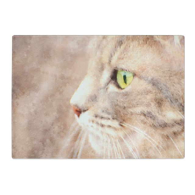 Portrait of a Cat Vol.13 Painting Chopping Board East Urban Home Size: 0.4cm H x 28.5cm W x 39cm L on Productcaster.