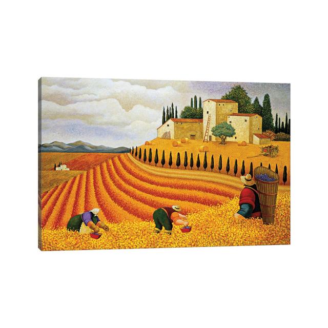 Village Harvest by Lowell Herrero - Wrapped Canvas Painting Brambly Cottage Size: 66.04cm H x 101.6cm W x 3.81cm D on Productcaster.