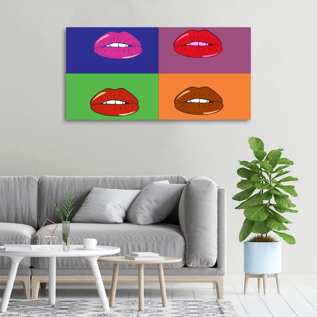 Colourful Lips - Unframed Art Prints on Canvas ClassicLiving on Productcaster.