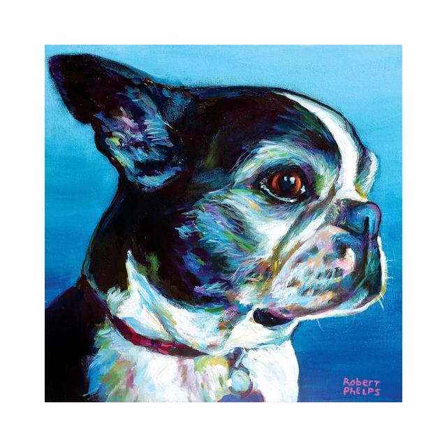 Gimli The Boston Terrier by Robert Phelps - Wrapped Canvas Painting ClassicLiving Size: 30.48cm H x 30.48cm W x 1.91cm D on Productcaster.