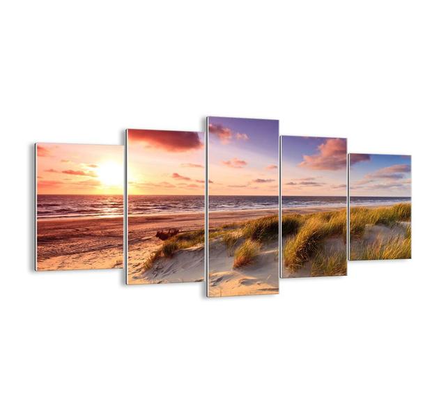 The Air Smells Like Summer - 5 Piece Unframed Photograph Print Set on Glass Highland Dunes Size: 85cm H x 160cm W x 1.8cm D on Productcaster.