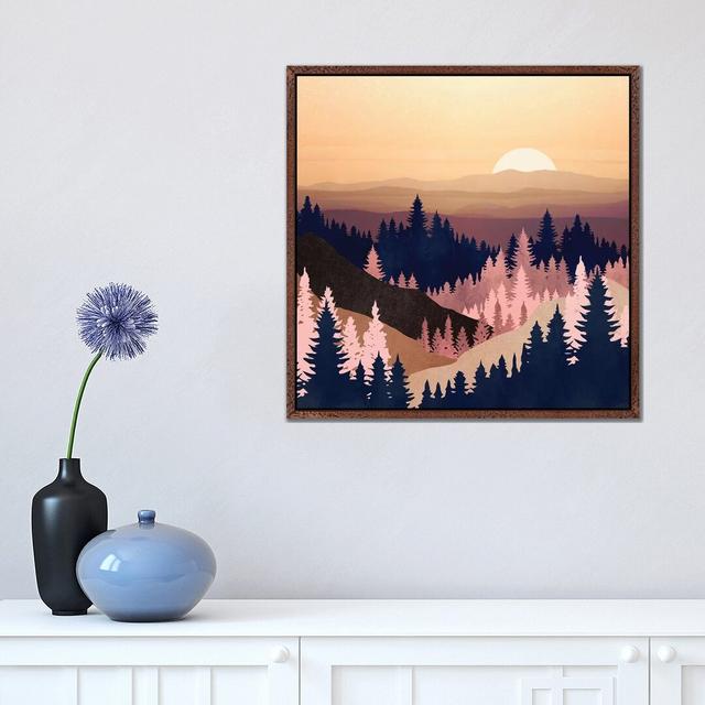 Summer Dusk - Print on Canvas Alpen Home Size: 93.98cm H x 93.98cm W x 3.81cm D, Frame Option: Brown Framed on Productcaster.