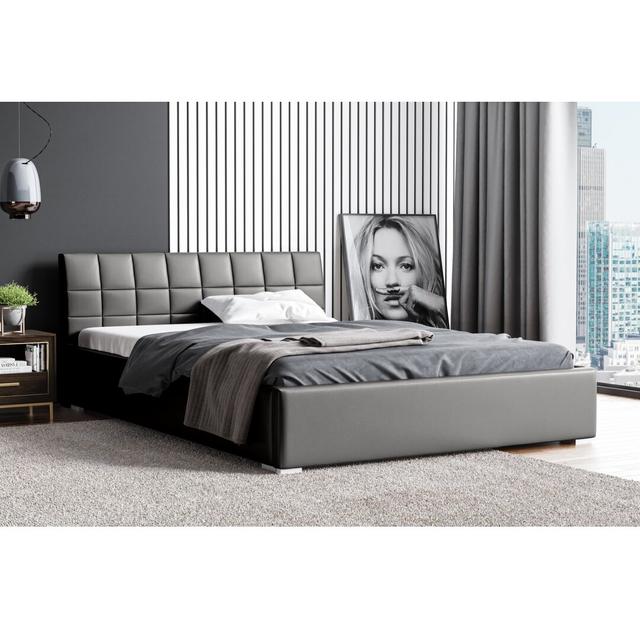 Faith-Holly Upholstered Platform Bed 17 Stories Colour: Grey, Size: European Kingsize (160 x 200cm) on Productcaster.