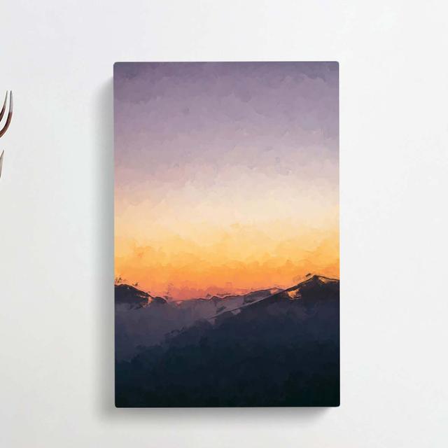 Sunrise In Vigolo Vattaro Italy In Abstract - Wrapped Canvas Print East Urban Home Size: 50cm H x 35cm W x 3cm D on Productcaster.