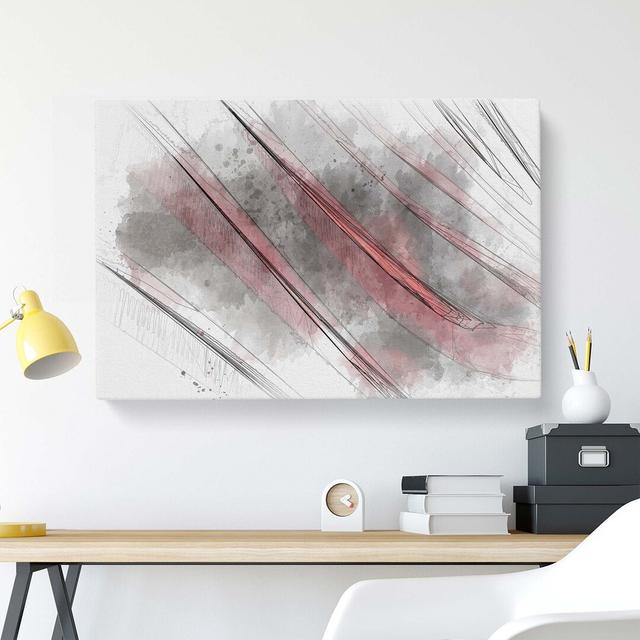 Architecture Sketch Vol.26 In Abstract - Wrapped Canvas Print East Urban Home Size: 35cm H x 50cm W x 3cm D on Productcaster.