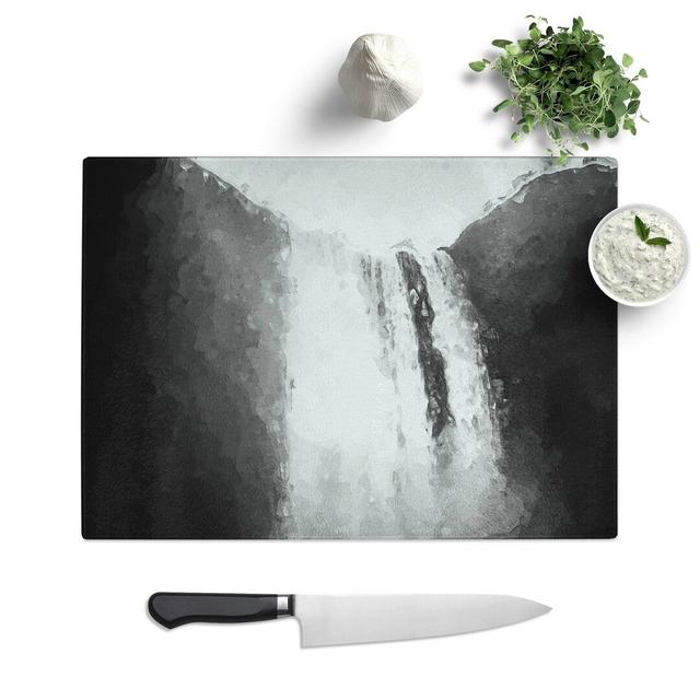 Tempered Glass Skogafoss Waterfall Iceland Chopping Board East Urban Home Size: 28.5 cm W x 20 cm L on Productcaster.