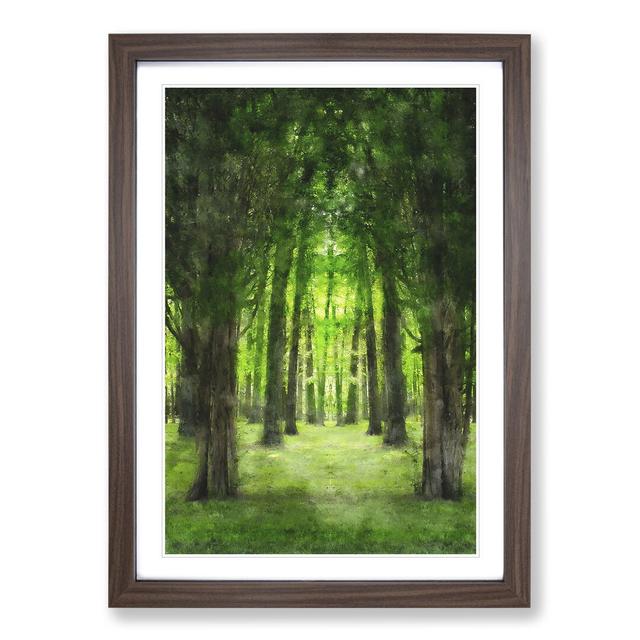 Green Forest Vol.2 - Picture Frame Graphic Art East Urban Home Size: 36cm H x 27cm W x 2cm D, Frame Option: Walnut Framed on Productcaster.