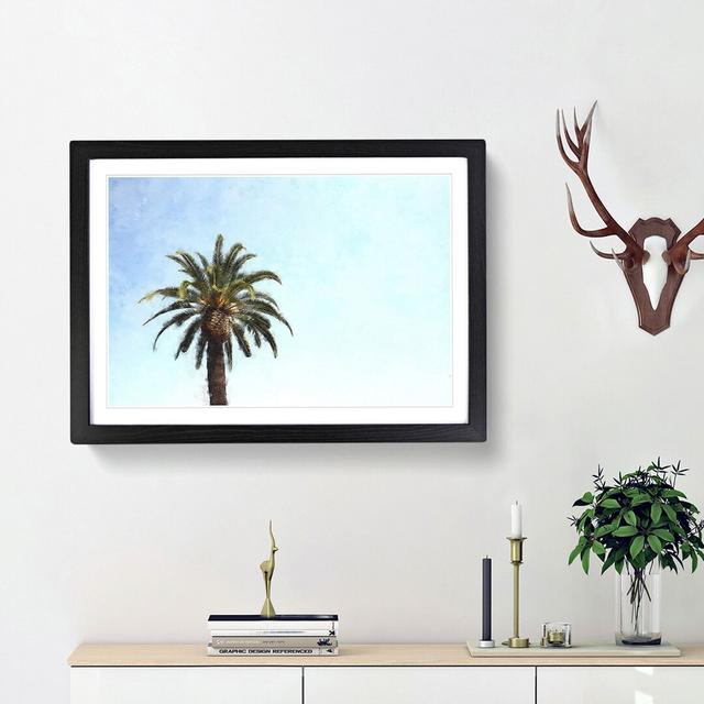 Lone Palm Tree - Picture Frame Graphic Art Print East Urban Home Frame Option: Black Framed, Size: 45cm H x 63cm W x 2cm D on Productcaster.