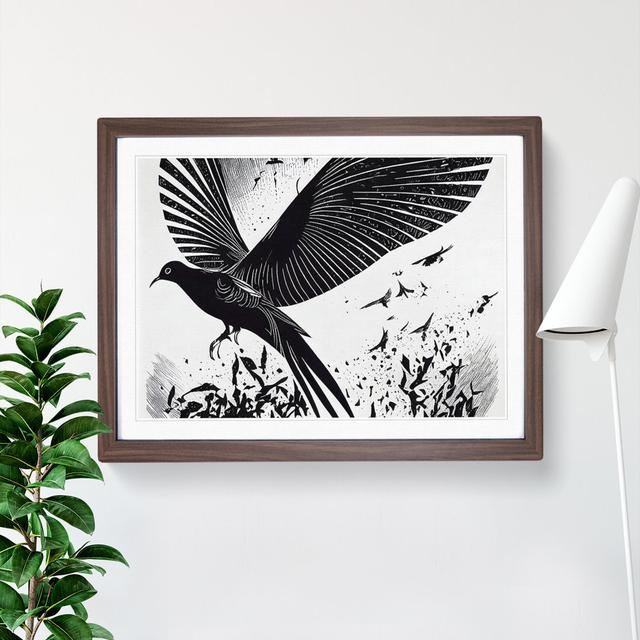 Awe Inspiring Bird - Single Picture Frame Print Alpen Home Size: 34cm H x 46cm W x 2cm D, Frame Colour: Walnut Framed on Productcaster.