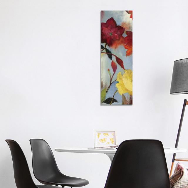 Floral Medley II by Asia Jensen - Wrapped Canvas Panoramic Painting Rosalind Wheeler Size: 121.92cm H x 40.64cm W x 1.91cm D on Productcaster.