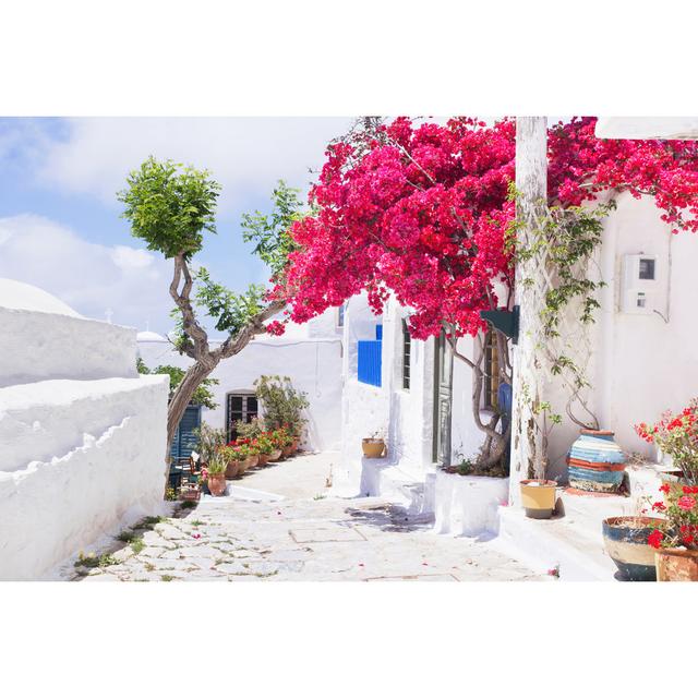 Street In Chora, Greece by Poike - Wrapped Canvas Print 17 Stories Size: 51cm H x 76cm W on Productcaster.