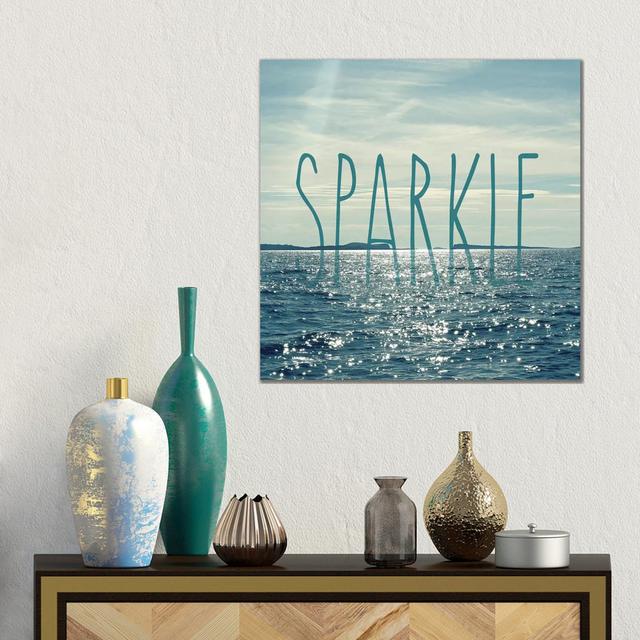 Sparkle In The Ocean Highland Dunes Size: 45.72cm H x 45.72cm W x 3.81cm D, Format: Canvas on Productcaster.