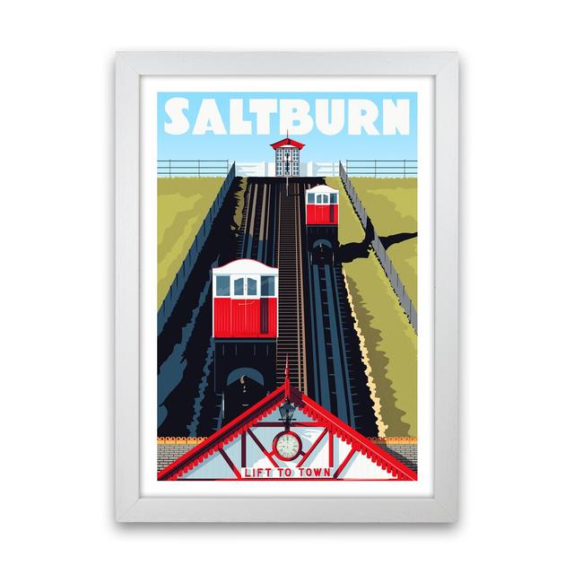 Saltburn 2 by Richard O'Neill - Graphic Art Corrigan Studio Format: White Framed, Size: 63cm H x 46cm W x 3cm D on Productcaster.