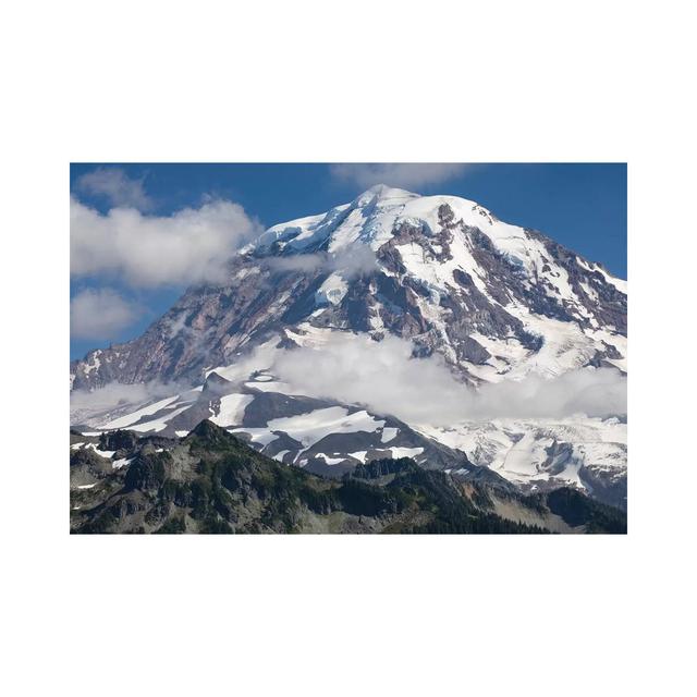 Clouds Over Snow Covered Mountain, Mount Rainier National Park, Washington State, USA by Panoramic Images - Wrapped Canvas Print Alpen Home Size: 66.0 on Productcaster.