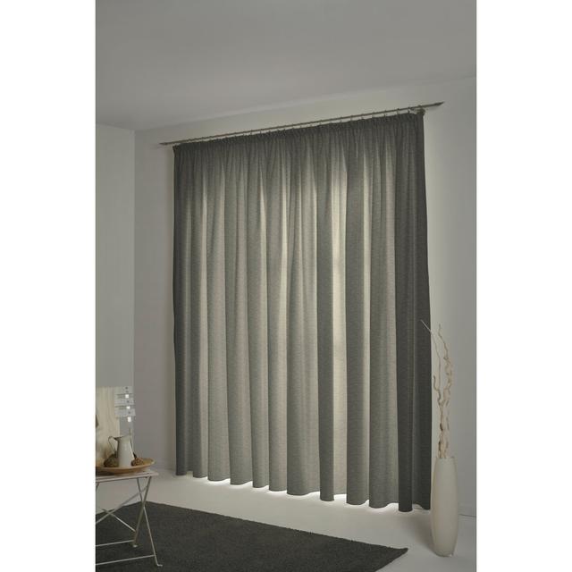 Breedlove Pencil Pleat Room Darkening Curtain Three Posts Colour: Grey/Brown/Black, Panel Size: 225cm H x 132cm W on Productcaster.