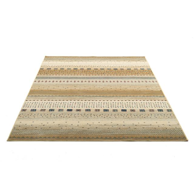 Geometric Beige Area Rug Gino Falcone Rug Size: Rectangular 160cm x 230cm on Productcaster.