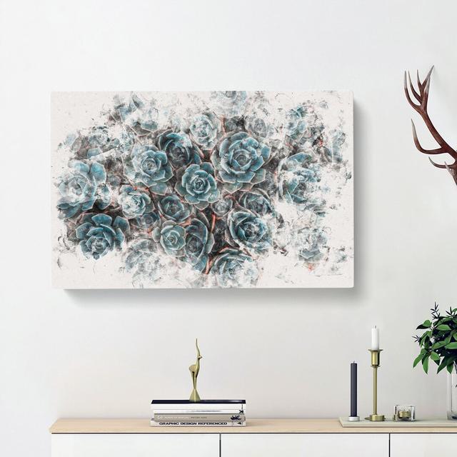 Succulent Plants - Wrapped Canvas Print East Urban Home Size: 60cm H x 91cm W x 4cm D on Productcaster.